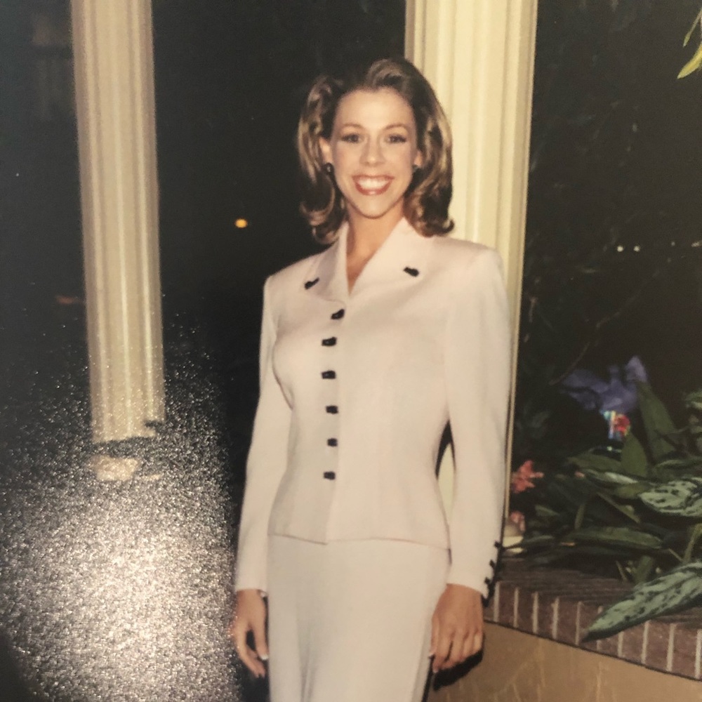 St. John blush colored business suit size 4
